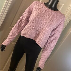 Wild Fable Pinkish Purple Cable Knit Sweater